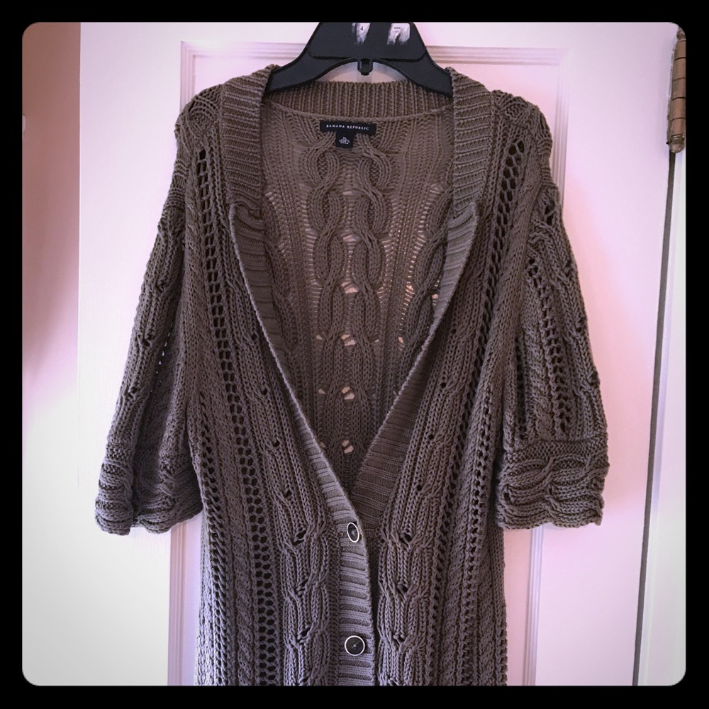 Banana Republic Cable Knit Cardigan Sz XL